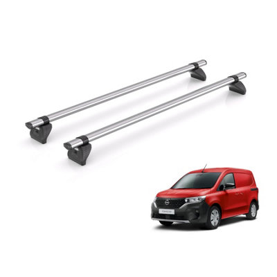 Rhino Kammbar Fleet 2 Roof Bars For Nissan Townstar (2022+) Models Alloy Steel Roof Rack Rails - Only Suitable For L1 Swb Models B&Q