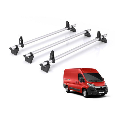 B&Q -  Roof Rack For Citroen Relay (2006+) 3X Aluminium Roof BarsKammbar ProIa3Pr