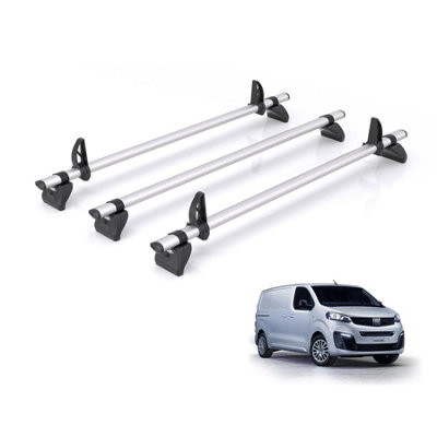 B&Q -  Roof Rack For Fiat Scudo (2022+) 3X Aluminium Roof BarsKammbar ProJc3Pr