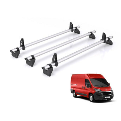 B&Q -  Roof Rack For Peugeot Boxer (2006+) 3X Aluminium Roof BarsKammbar ProIa3Pr Peugeot Boxer 2006+