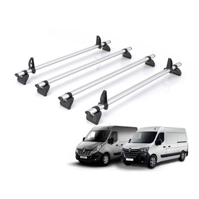 B&Q - Vd  Kammbar Pro 4 Bars Roof Rack For The Renault Master 2010-2024 Suitable Only For H1/h2 Roof Height Models