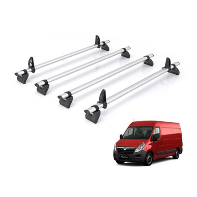 B&Q - Vd  Kammbar Pro 4 Bars Roof Rack For The Vauxhall Movano 2010-2021 Only Suitable For H1/h2 Roof Height Models