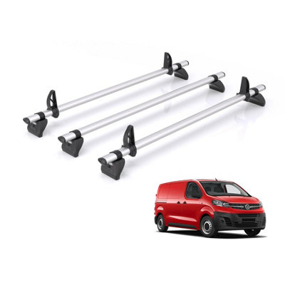 B&Q -  Roof Rack For Vauxhall Vivaro (2019+) 3X Aluminium Roof BarsKammbar ProJc3Pr Vauxhall Vivaro 2019+