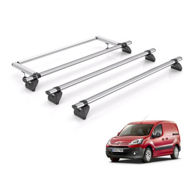 B&Q - Citroen Berlingo Roof Rack Fits 2008-2018 L1 With Barn Doors 3X Bars  Fleet