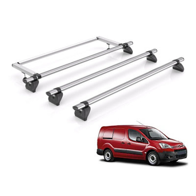 B&Q - Citroen Berlingo Roof Rack Fits 2008-2018 L2 With Barn Doors 3X Bars  Fleet