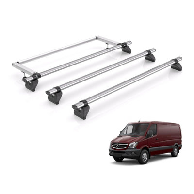 B&Q - Vd  Kammbar Fleet 3 Bar And Rr Roller Bundle For Mercedes Sprinter (2006-2018) Standard Roof