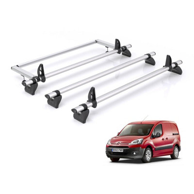 B&Q - Citroen Berlingo Roof Rack Fits 2008-2018 Models 3X Bars + Roller  Kammbar Only Fits L1 Wheelbase Models