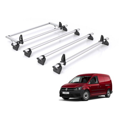 B&Q - Vd  Kammbar Pro & Roller 4 Bars Roof Rack For The Vw Caddy 2010-2020 Suitable Only For Maxi Models