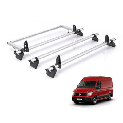 B&Q - Vw Crafter Roof Rack 3X Bars + Roller Fits 2017+ Low/high Roof  Kammbar Pro Not Suitable For Extra Long (L5) Wheelbase