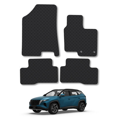 Car Mat Co Hyundai Tucson (2021+) (Hybrid) Rubber Car Mats Heavy-Duty Tailored Fit from B&Q