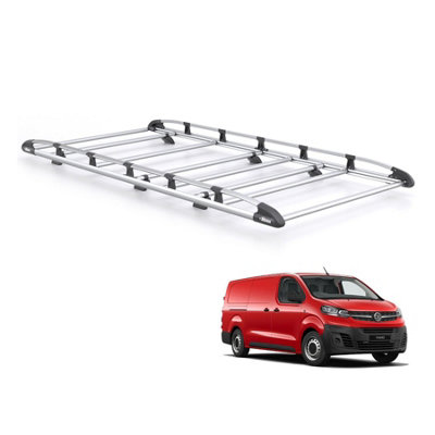 B&Q - Vauxhall Vivaro Roof Rack For 2019+ Lwb (L2)  Aluminium  Kammrack Only For Lwb (L2) Wheelbase Barn Doors