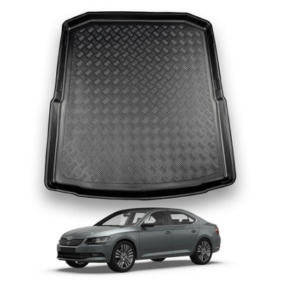 Nomad Skoda Superb (2015-2023) Boot Liner (Not For Phev Models) Tailored Boot Protector Waterproof Raised Edges Accessory from B&Q