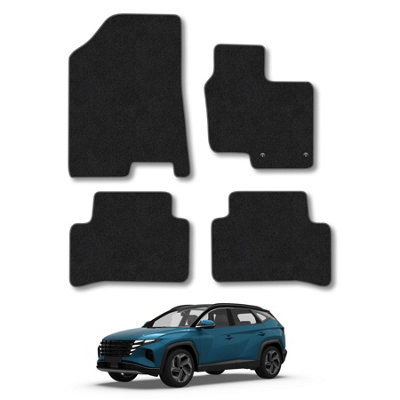 Car Mat Co Hyundai Tucson 2021+ Car Mats (Non Hybrid) Grey Trim Carpet Tailored  Easy from B&Q