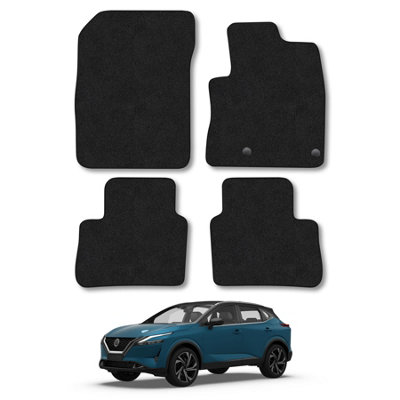 Car Mat Co Nissan Qashqai 2021+ (Mild Hybrid) Car Mats Black Carpet Tailored  Easy Clean from B&Q