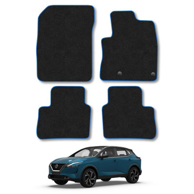 Car Mat Co Nissan Qashqai 2021+ (Mild Hybrid) Car Mats Blue Trim Carpet Tailored from B&Q