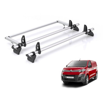 B&Q - Vd  Kammbar Pro & Roller 2 Bars Roof Rack For The Citroen Dispatch 2016+ Only Fits Xs (L1) Wheelbase