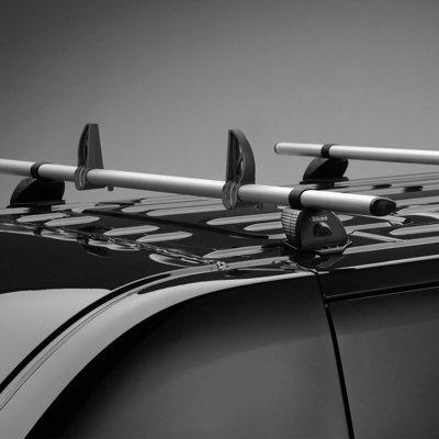 B&Q -  Roof Rack For Vauxhall Vivaro (2019+) 2X Aluminium Roof Bar & Ladder RollerKammbar ProJc2Pr/kr25