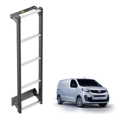 B&Q -  Van Ultiladder For Fiat Scudo (2022+)5 Rung Van Door Ladder (Anti-Corrosive)