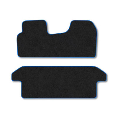 Car Mat Co Vauxhall Vivaro (2001-2014) (Crew Cab) Van Mats Accessories Tailored Fit Carpet Car Floor Mats Non Slip Blue Trim Compatible from B&Q