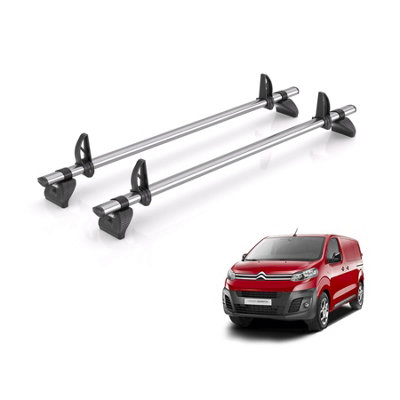 B&Q -  Roof Rack For Citroen Dispatch (2016+) 2X Steel Roof Bars (Only Fits Xs Wheelbase Models)Kammbar FleetJd2Fl