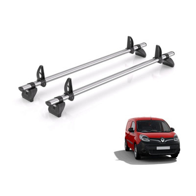 B&Q -  Roof Rack For Renault Kangoo (2008-2021) 2X Steel Roof BarsKammbar FleetP2Fl
