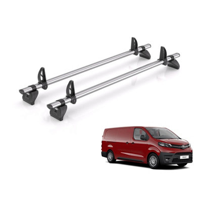 B&Q -  Roof Rack For Toyota Proace (2016-2024) 2X Steel Roof Bars (Only Fits Medium (L2)/long (L3) Wheelbase) Kammbar Fleet Jc2Fl