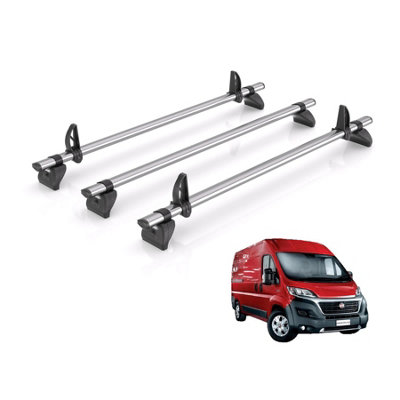 B&Q -  Roof Rack For Fiat Ducato (2006+) 3X Steel Roof BarsKammbar FleetIa3Fl Fits: Fiat Ducato 2006 On