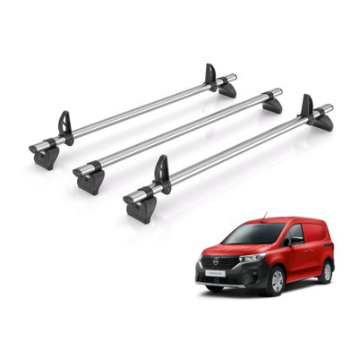 Rhino Roof Rack For Nissan Townstar (2022+) 3X Steel Roof Bars - Kammbar Fleet - Pb3fl Only Suitable For L1 Swb Models B&Q