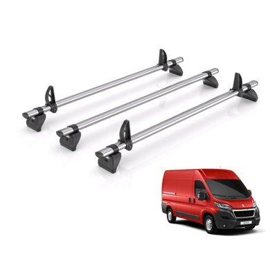 B&Q -  Roof Rack For Peugeot Boxer (2006+) 3X Steel Roof BarsKammbar FleetIa3Fl Peugeot Boxer 2006+