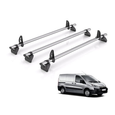B&Q -  Roof Rack For Toyota Proace (2013-2016) 3X Steel Roof BarsKammbar FleetJa3Fl Suitable Only For H1 Roof Height Models