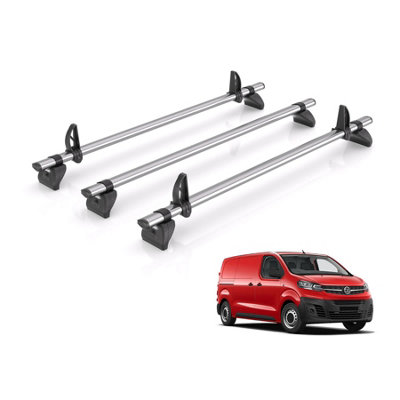 B&Q -  Roof Rack For Vauxhall Vivaro (2019+) 3X Steel Roof BarsKammbar FleetJc3Fl Vauxhall Vivaro 2019+