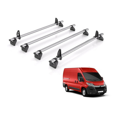 B&Q -  Roof Rack For Citroen Relay (2006+) 4X Steel Roof Bars (Only Fits L3/l4 Wheelbase Models)Kammbar FleetIa4Fl