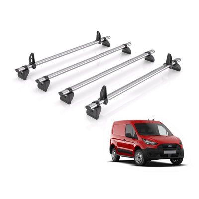 B&Q - Ford Transit Connect Roof Rack For 2013-2023 (L1) 4 Bars + Loadstops  Fleet Only Suitable For Short (L1) Wheelbase Models
