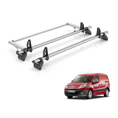 B&Q - Citroen Berlingo Roof Rack For 2008-2018 L1 Roof 2X Bars & Loadstops  Fleet Only Fits L1 Wheelbase Models