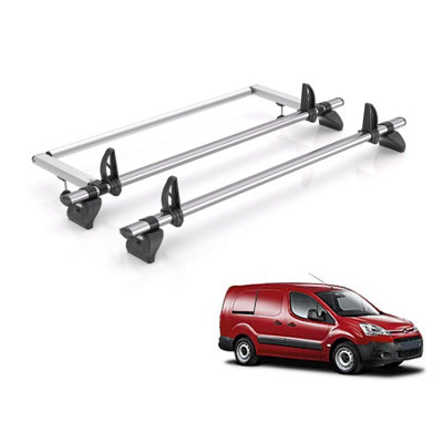 B&Q - Citroen Berlingo Roof Rack For 2008-2018 L2 Roof 2X Bars & Loadstops  Fleet Only Fits L2 Wheelbase Models