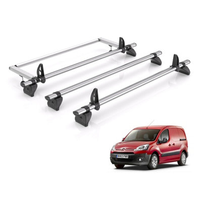 B&Q - Citroen Berlingo Roof Rack For 2008-2018 L1 Roof 3X Bars & Loadstops  Fleet Only Fits L1 Wheelbase Models