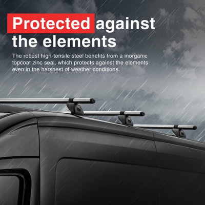 B&Q -  Roof Rack For Fiat Ducato (2006+) 3X Steel Roof Bar & Ladder RollerKammbar FleetIa3Fl/kr27