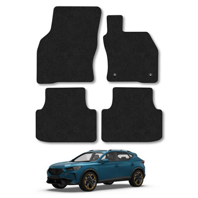 Car Mat Co Cupra Formentor (2020+) Car Mats Black Carpet Tailored Fit Easy Clean With Clips from B&Q