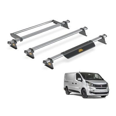 B&Q -  Trade Fiat Talento (2016+) Roof Rack 3 Steel Roof Bars & Rear Ladder RollerUltibar TradeSb315-3/vgr-01