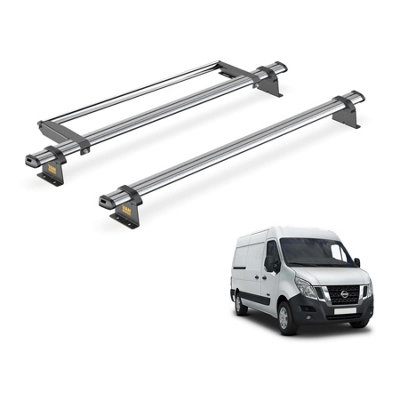 B&Q -  Trade Nissan Nv400 (2011+) Roof Rack 2 Steel Roof Bars & Rear Ladder RollerUltibar TradeSb286-2/vgr-03