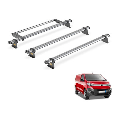 B&Q -  Trade Peugeot Expert (2016+) Roof Rack 3 Steel Roof Bars & Rear Ladder RollerUltibar TradeSb333-3/vgr-09