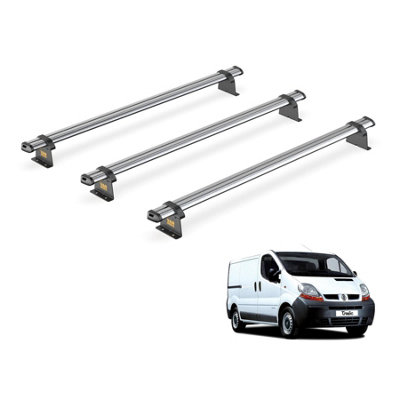 B&Q -  Trade Renault Trafic (2001-2014) Roof Rack 3 Steel Roof BarsUltibar TradeSb255-3