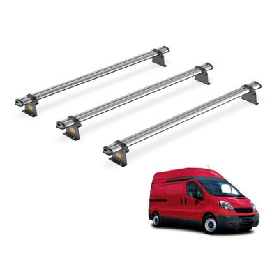 B&Q -  Trade Renault Trafic (2001-2014) Roof Rack 3 Steel Roof BarsUltibar TradeSb211-3