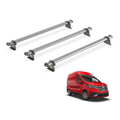 B&Q -  Trade Renault Trafic (2014+) Roof Rack 3 Steel Roof BarsUltibar TradeSb211-3