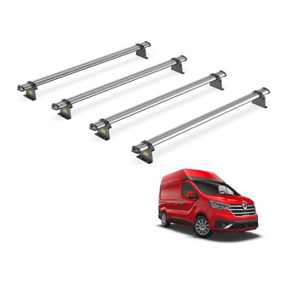 B&Q -  Trade Renault Trafic (2014+) Roof Rack 4 Steel Roof BarsUltibar TradeSb211-4