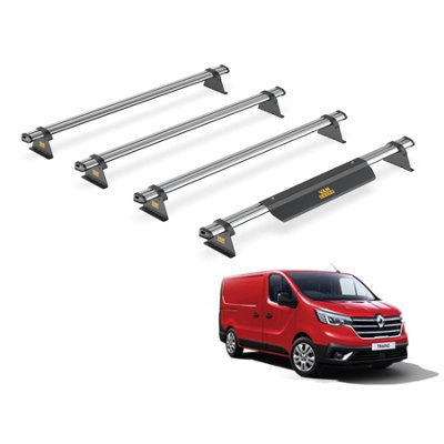 B&Q -  Trade Renault Trafic (2014+) Roof Rack 4 Steel Roof BarsUltibar TradeSb315-4