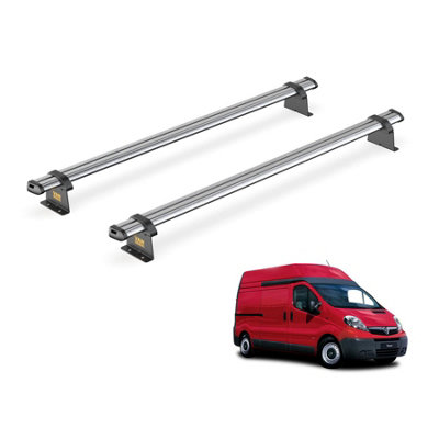 B&Q -  Trade Vauxhall Vivaro (2001-2014) Roof Rack 2 Steel Roof BarsUltibar TradeSb211-2
