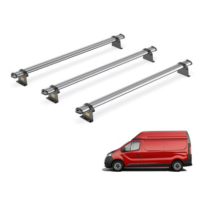 B&Q -  Trade Vauxhall Vivaro (2014-2019) Roof Rack 3 Steel Roof BarsUltibar TradeSb211-3
