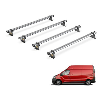 B&Q -  Trade Vauxhall Vivaro (2014-2019) Roof Rack 4 Steel Roof BarsUltibar TradeSb211-4