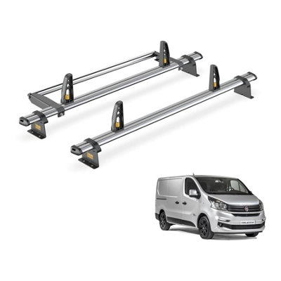 B&Q -  Trade Fiat Talento (2016+) Roof Rack 2 Steel Roof BarsLoadstops & Rear Ladder RollerUltibar TradeSb315-2/vgr-01